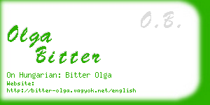 olga bitter business card